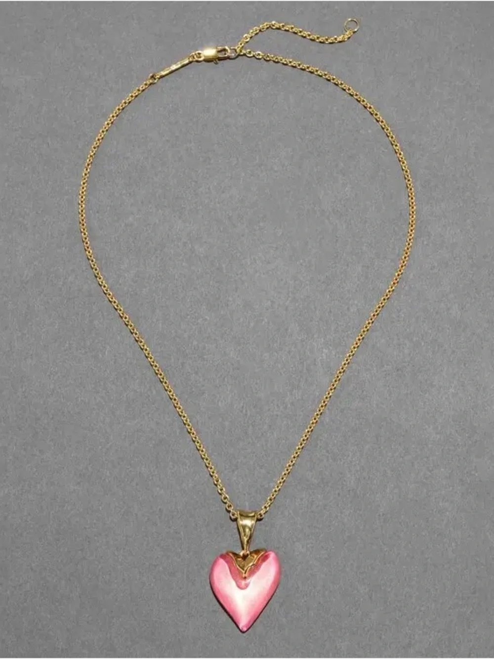ALEXIS BITTAR Lucite Heart Pendant Necklace - Sweet Melon - Picture 2 of 4